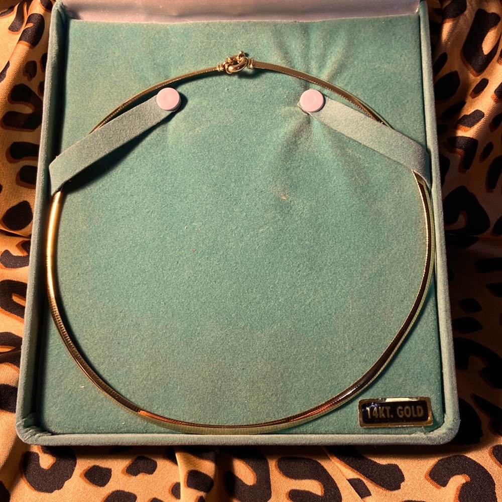 EternaGold 14kt Italian gold 16” Omega necklace